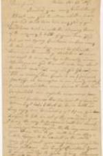 A letter to Seth Thompson from Owen Brown regarding the sickness and death of Thompson's wife. 4 pages.
