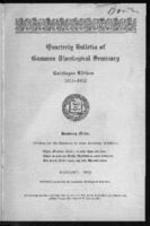 Quarterly Bulletin of Gammon Theological Seminary Catalogue Edition 1911-1912
