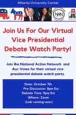 Virtual Vice Presidential Debate Watch Party, October 7, 2020