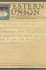 Telegram to James P. Brawley from Maryann Cooperasking for admission documentation to Clark College so she can get a visa to travel from Montrovia, Liberia.