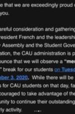 Clark Atlanta University Correspondence About Election Day, November 2, 2020