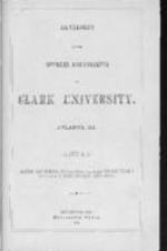 Catalogue of the Officers and Students of Clark University, 1883-1884