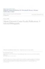 Atlanta University Center Faculty Publications: A Selected Bibliography, February 27, 2008