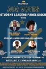 AUC Votes HBCU Student Leaders Panel Discussion with Raphael Warnock and Yvette Nicole Brown, January 2, 2021