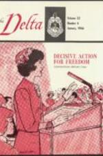 The Delta Vol. 51 No. 9 published by Delta Sigma Theta Sorority, Inc. with articles on the Ambassador's Reception, Women Legislating for Educational Change, and Annual Christmas Party. 84 pages.