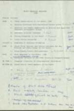 List, notes, and flowchart of VEP research projects for 1980-1981. 3 pages.