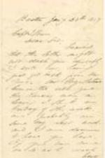 A letter to John Brown from Franklin B. Sanborn, requesting a visit because of a legislature hearing. 3 pages.