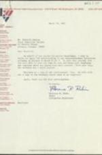 Correspondence between Florence R. Rubin and Mr. Sherrill Marcus with enclosed directory list. 8 pages.
