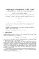 A note on the construction of a 'valid' NSFD scheme for the Lotka-Volterra equations