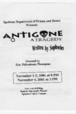 A program for a Spelman College production of Antigone.