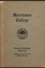 Morehouse College Annual Catalogue, 1930-1931