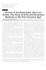 Review of Jonathan Kahn, Race in a Bottle: The Story of BiDil and Racialized Medicine in the Post-Genomic Age