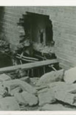 A view of the damage caused by a bomb at the A.G. Gaston Motel in Birmingham, Alabama.