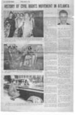 Various news clippings, including articles by Julian Bond and Ben Brown on student sit-ins and racial equality. 4 pages.
