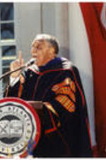 Joseph E. Lowery delivers the keynote address at Clark Atlanta University's fall convocation.