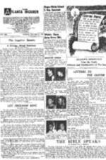 The Christmas Eve edition of the Atlanta Inquirer was published on December 24th, 1960. The articles in the Atlanta Inquirer about community meetings against segregation at church,  the "economic withdrawal of Negro trade and Negro money" as an effective tool in ending segregation, and the funding gap in Black and White schools. 1 page.