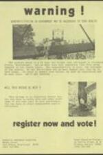 Flyer urging voter participation to stand up for citizens rights like safe roadways and bridges. 1 page.