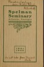 Spelman Seminary Catalog 1901-1902
