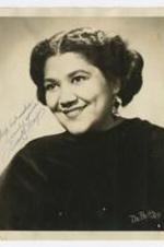 Portrait of Dorothy Maynor. Written on recto: With best wishes, Sincerely yours, Dorothy Maynor.