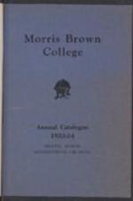 Morris Brown College Catalog 1933-1934