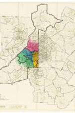Detailed base map of the Atlanta regions census tracts with central Fulton County color coded.