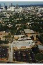 Aerial view of Spelman campus looking tword downtown Atlanta.