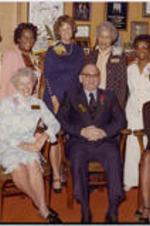 Grace Townes Hamilton with a group including Betty J. Clark, Tom Murphy, and other women at the Georgia House of Representatives.