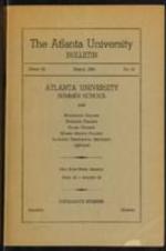 The Atlanta University Bulletin (catalogue), s. III no. 81: Summer School, March 1953