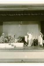 View of actors on stage. Written on verso: Scene from "The Nervous Wreck - Summer Theatre - Atlanta University - 1939.