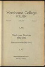 Morehouse College Catalog 1940-1941, Announcements 1941-1942, April 1941