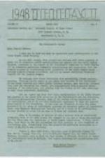 National Council of Negro Women newsletter including a letter from the president and council news. 8 pages.