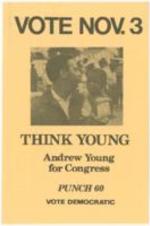A promotional flyer asking people to vote for Angrew Young in his run for Congress.