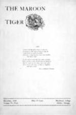 The Maroon Tiger, 1928 December 1