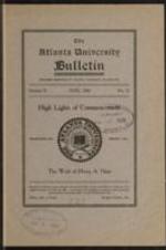 The Atlanta University Bulletin (newsletter), s. II no. 75: High Lights of Commencement, June 1928