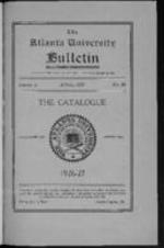 The Atlanta University Bulletin (catalogue), s. II no. 68:1926-27
