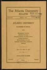 The Atlanta University Bulletin (catalogue), s. III no. 17: Summer School, March 1937