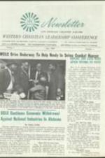 The June 1965 issue of the WCLC newsletter, highlighting economic issues and other Western Christian Leadership Conference and Southern Christian Leadership Conference related events. 16 pages.