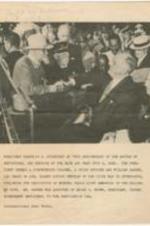 An image and caption describing a meeting between President Franklin Roosevelt and Civil War veterans.