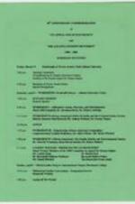 A schedule of events for the 40th-anniversary commemoration event of "An Appeal For Human Rights" and The Atlanta Student Movement from March 31st to April 2nd, 2000 at the Atlanta University Center. 2 pages.