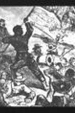 Drawing of a scene of the Civil War.