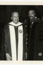 President Hugh Gloster with Malcolm Corrin and Jesse Jackson.