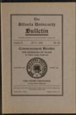 The Atlanta University Bulletin (newsletter), s. II no. 32: Commencement Number; The Reserves of Peace, July 1918