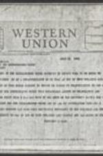 Telegram Between Florence M. Read and Mrs. Ludie Andrews about Mrs. Hope and the Neighborhood Union. 1 page.