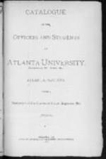 Catalogue of the Officers and Students of Atlanta University, 1882-83