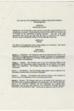 The bylaws of the Committee on the Appeal for Human Rights, Incorporated, outline the membership and dues, the roles and responsibilities of officers, the Executive Committee, and procedures for amendments and dissolution. The Executive Committee administers the organization in the intervals between meetings and keeps minutes of each meeting. The organization can be dissolved according to procedures set forth in its charter under the State of Georgia. 4 pages.