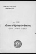 Quarterly Bulletin Catalogue Edition: Gammon Theological Seminary 1901