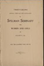 Spelman Seminary Catalog 1902-1903