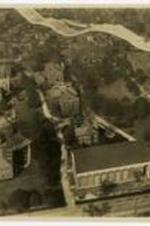 Aerial view of Spelman College campus. Written on verso: Bird's eye view of campus.