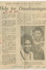 "Negro Women Start Pilot Study: More Help for Disadvantaged Girls" article on the National Council of Negro Women programming on job development. 1 page.