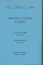 Spelman College Bulletin 1955-1956